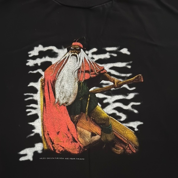 R Collection Black Graphic T-Shirt Finnish Design size L - Picture 3 of 6